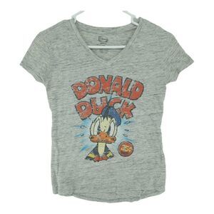 Disney XS Gray Donald Duck V-neck T-shirt
